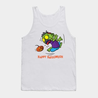 Happy Halloween with zombie Tank Top